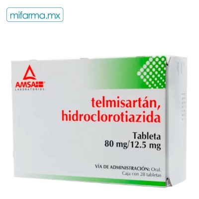 Telmisartan Hidroclorotiazida 80 12.5 AMSA - Mi Farma