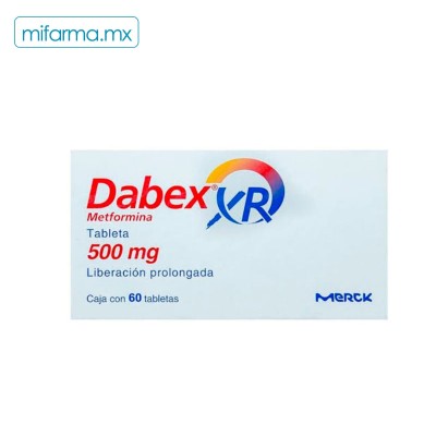 Dabex XR 500 mg con 60 tabletas - Mi Farma