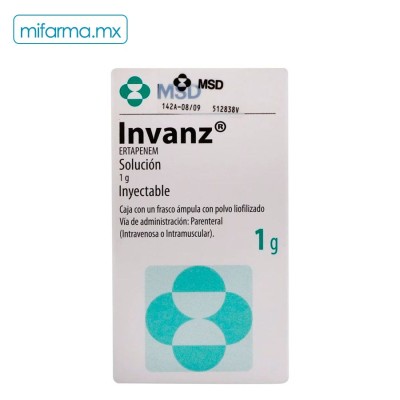 Ertapenem Invanz 1g - Mi Farma