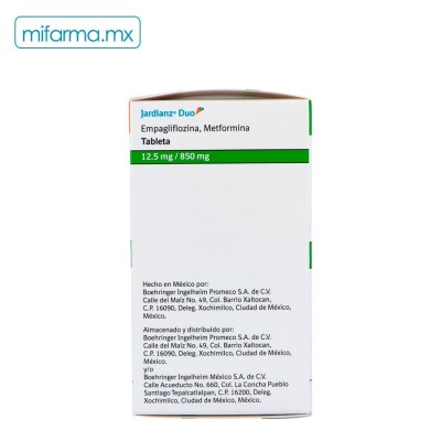 Empagliflozina Metformina Jardianz Duo 12.5 / 850 c/60 - Mi Farma