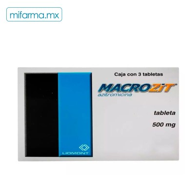 Macrozit 500 mg 3 tabletas - Mi Farma