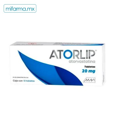 Atorlip 20 mg 10 tabletas - Mi Farma