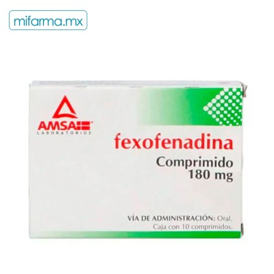 Fexofenadina de 180 mg AMSA - Mi Farma