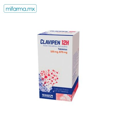 Clavipen 12h 125 mg 875 mg - Mi Farma