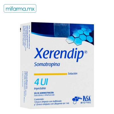 Xerendip Somatropina 4 ui vial - Mi Farma