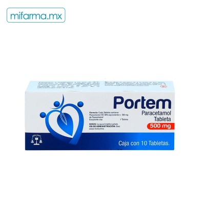 Portem Tabletas 500 mg - Mi Farma
