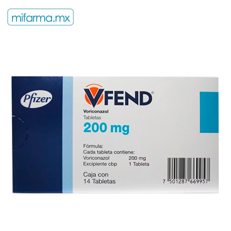 Vfend Voriconazol 200mg C14 Mi Farma 