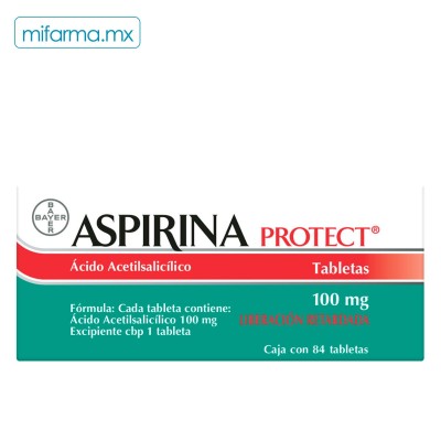 Aspirina Protect 100 mg 84 tabletas - Mi Farma