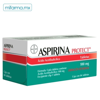 Aspirina Protect 100 mg 84 tabletas - Mi Farma