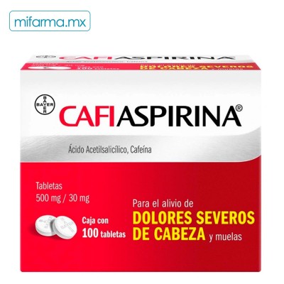 Cafiaspirina 100 tabletas - Mi Farma