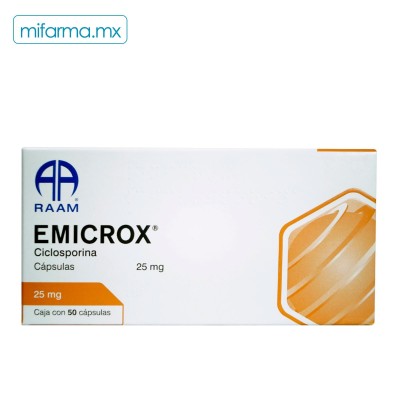 Emicrox Ciclosporina 25 mg - Mi Farma