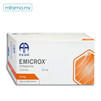 Emicrox Ciclosporina 25 mg - Mi Farma